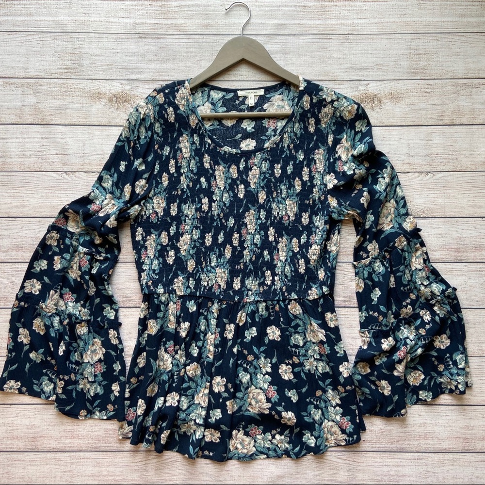 Floral Bell Sleeve Top